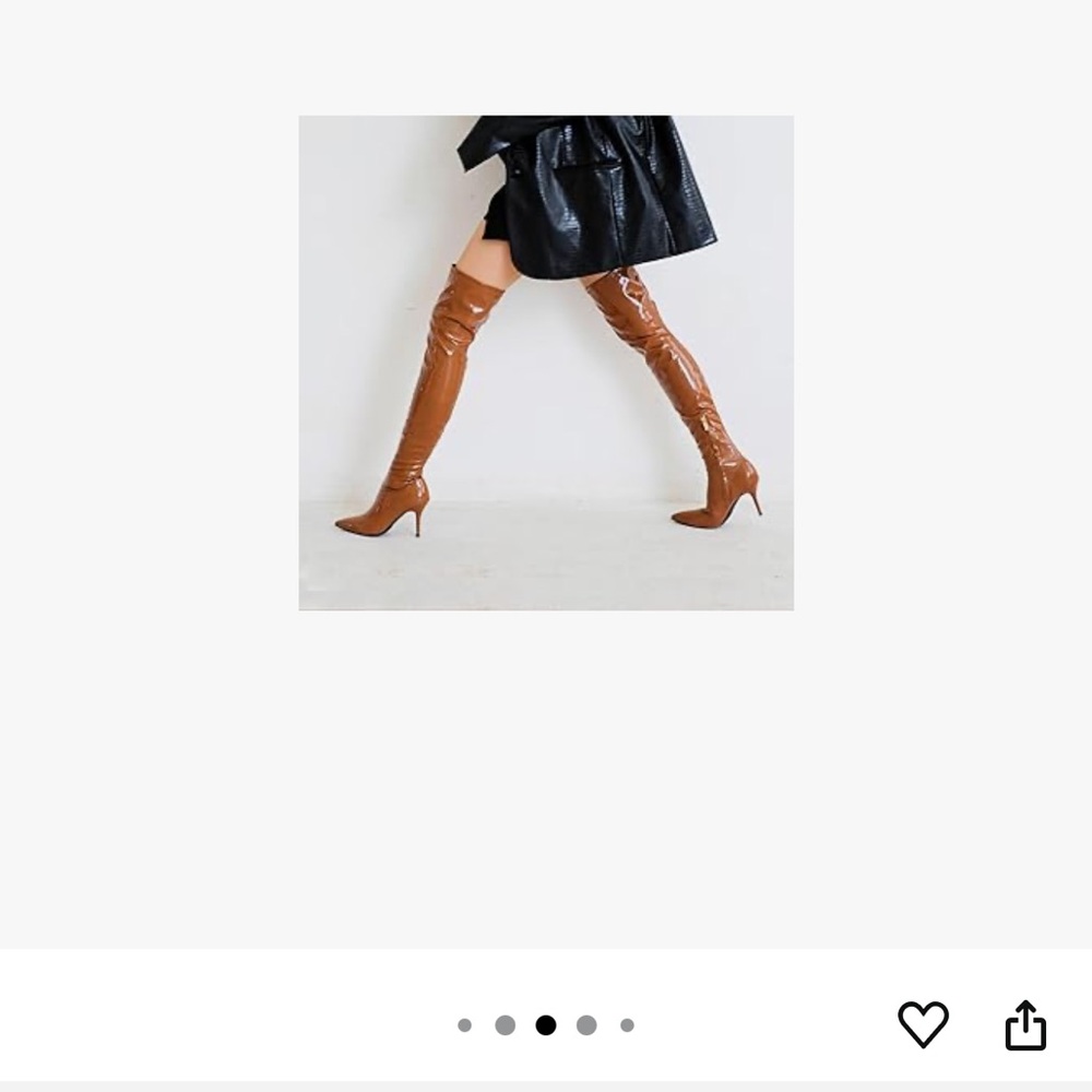 🔥sexy pleaser  shiny Brown Over-the-Knee Boots - Picture 3 of 12